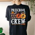 Preschool Boo Crew Teacher Halloween Costume Women's Oversized Comfort T-shirt Back Print Black