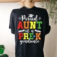 Proud Aunt Of A Prek 2023 Graduate Graduation Class Of 2023 Women's Oversized Comfort T-Shirt Back Print Black