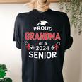 Proud Grandma Of A 2024 Senior Graduation 2024 Women's Oversized Comfort T-shirt Back Print Black