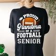 Proud Grandma Of A Football Senior 2024 Graduate Women's Oversized Comfort T-shirt Back Print Black