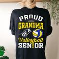 Proud Grandma Of A Volleyball Senior 2024 Graduation Women's Oversized Comfort T-shirt Back Print Black