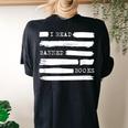 I Read Banned Books 2023 Librarian Teacher Appreciation Women's Oversized Comfort T-Shirt Back Print Black