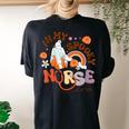 Retro In My Spooky Nurse Era Rn Icu Er Halloween Spooky Women's Oversized Comfort T-shirt Back Print Black