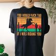 Riding Rodeo Cowgirl Horse Retro Sexy Cowgirls Western Women's Oversized Comfort T-Shirt Back Print Black