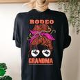 Rodeo Grandma Cowgirl Grandmother Horse Rider Rancher Women Women's Oversized Comfort T-Shirt Back Print Black