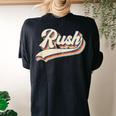 Rush Surname Vintage Retro Boy Girl Women's Oversized Comfort T-shirt Back Print Black