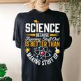 Science Is Real Science Teacher Believe Science Women's Oversized Comfort T-shirt Back Print Black