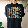 Senior 2024 Class Of 2024 Back To School 2024 Retro Groovy Women's Oversized Comfort T-shirt Back Print Black