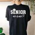 Senior Mom 2024 College University Graduation Class Of Women's Oversized Comfort T-shirt Back Print Black