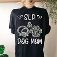 Slp And Dog Mom Daisy Cute Women's Oversized Comfort T-Shirt Back Print Black