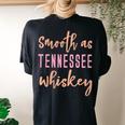 Smooth As Tennessee Whiskey Bride Bridesmaid Bridal Cowgirl Women's Oversized Comfort T-Shirt Back Print Black