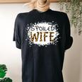 Spoiled Wife Leopard Cheetah Mother Mama Mom Fiance Women's Oversized Comfort T-Shirt Back Print Black