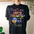That's My Granddaughter Out There Volleyball For Grandma Women's Oversized Comfort T-shirt Back Print Black