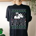 Ugly Christmas Sweaters Xmas Ugly Ambulance Driver Women's Oversized Comfort T-shirt Back Print Black