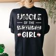 Uncle Of The Birthday Girl Cow Matching Cowgirl Women's Oversized Comfort T-Shirt Back Print Black
