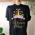 Unicorn Mom Outfit For Her Mother And Daughter Women's Oversized Comfort T-Shirt Back Print Black
