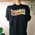 Vintage Kindness Choose Kindness Be Kind Women Girls Women's Oversized Comfort T-Shirt Back Print Black