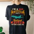 Vintage Proud I'm A Dad A Grandpa And A Retired Pilot Women's Oversized Comfort T-shirt Back Print Black