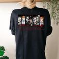 Vintage Scary Horror Movie Halloween-Thanksgiving-Christmas Women's Oversized Comfort T-shirt Back Print Black