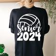 Volleyball Senior Class Of 2024 High School Senior For Girls Women's Oversized Comfort T-shirt Back Print Black