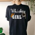 Whiskey Girl Cowgirl Hat Rope Alcohol Women's Oversized Comfort T-Shirt Back Print Black