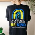 In A World Where You Can Be Anything Be Kind Down Syndrome Women's Oversized Comfort T-Shirt Back Print Black