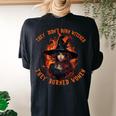 They Didn't Burn Witches They Burned Feminist Witch Women's Oversized Comfort T-shirt Back Print Black