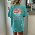 Im 50 Years Old And Flocking Fabulous 50Th Bday Flamingo Women's Oversized Comfort T-Shirt Back Print Chalky Mint