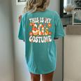 This Is My 60S Costume Groovy Peace Hippie 60'S Theme Party Women's Oversized Comfort T-shirt Back Print Chalky Mint
