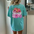 African Black Hope Breast Cancer Sunflower Hippie Women's Oversized Comfort T-shirt Back Print Chalky Mint