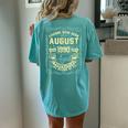 August 1990 33Rd Birthday 33 Year Old Women's Oversized Comfort T-shirt Back Print Chalky Mint