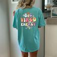 August September Birthday Groovy Astrology Zodiac Sign Virgo Women's Oversized Comfort T-shirt Back Print Chalky Mint