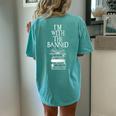 Im With The Banned Books I Read Banned Books Women's Oversized Comfort T-Shirt Back Print Chalky Mint