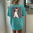 Beagle Christmas Lights Ugly Sweater Dog Lover Women's Oversized Comfort T-shirt Back Print Chalky Mint