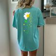 Best Dog Mom Ever Dog Paw Daisy Flower Costume Puppy Women's Oversized Comfort T-Shirt Back Print Chalky Mint