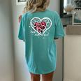Best Mom Ever Floral Heart Women's Oversized Comfort T-Shirt Back Print Chalky Mint
