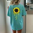 Best Wife Ever Sunflower Women's Oversized Comfort T-Shirt Back Print Chalky Mint