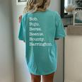 Bob Buju Beres Beenie Bounty Barrington Women's Oversized Comfort T-shirt Back Print Chalky Mint