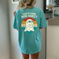 This Is Some Boo Sheet Halloween Costume Women's Oversized Comfort T-shirt Back Print Chalky Mint