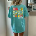 Bruh We Out Teacher Groovy Floral Schools Out For Summer Women's Oversized Comfort T-Shirt Back Print Chalky Mint