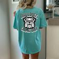 Bulldogs Game Day Sports Baseball Football Print Mom Dad Women's Oversized Comfort T-shirt Back Print Chalky Mint