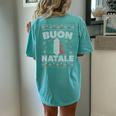 Buon Natale Italian Ugly Christmas Sweater For Man And Women's Oversized Comfort T-shirt Back Print Chalky Mint