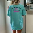 Camping Girl Wine Happy Glamper Women's Oversized Comfort T-Shirt Back Print Chalky Mint