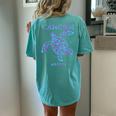 Cancun Mexico Sea Turtle Boys Girls Toddler Women's Oversized Comfort T-shirt Back Print Chalky Mint