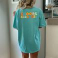 Choose Kindness Retro Groovy Daisy Be Kind Inspiration Women's Oversized Comfort T-Shirt Back Print Chalky Mint