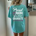 Class Of 2023 Graduation 2023 Proud Mom Of A 2023 Graduate Women's Oversized Comfort T-Shirt Back Print Chalky Mint