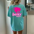 Class Of 2024 Senior Pink Seniors 2024 Girls Women's Oversized Comfort T-shirt Back Print Chalky Mint