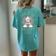 Cow Birthday For Family Aunt Of The Birthday Girl Women's Oversized Comfort T-Shirt Back Print Chalky Mint