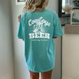 Cowboys & Beer Thats Why Im Here Cowgirl T Women's Oversized Comfort T-Shirt Back Print Chalky Mint