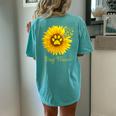 Dog Mom Sunflower Paw Print Women's Oversized Comfort T-Shirt Back Print Chalky Mint